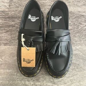 Dr. Martens Black Leather Tassel Loafers